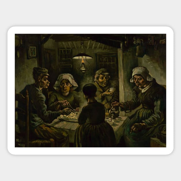 The Potato Eaters by Vincent van Gogh Magnet by Classic Art Stall
